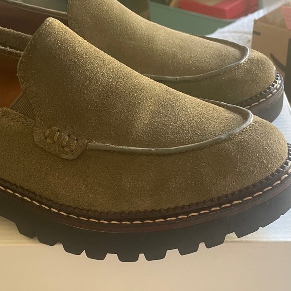 Nordstrom Caslon Olive Suede Women's Loafers - Picture 9 of 13